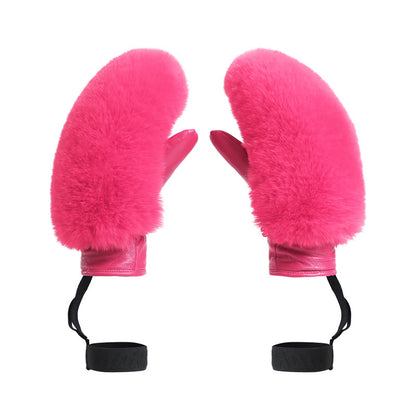 Gsou Snow- Elegant Faux-Fur Mittens