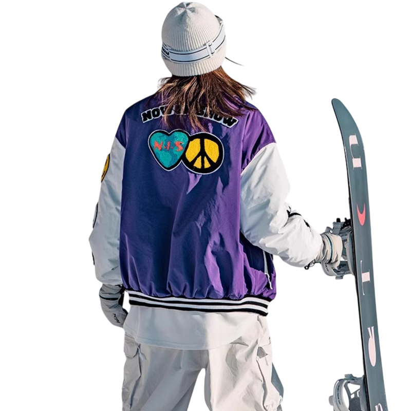 Nowinsnow -Smiley Baseball Snow Jacket--Men's