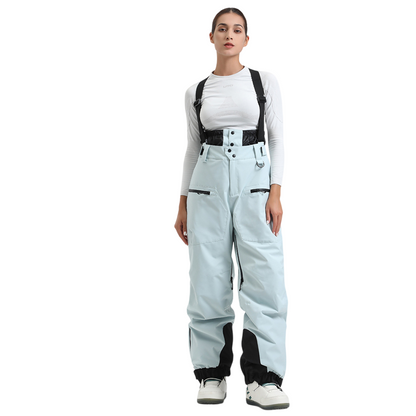 Gsou Snow-Insulated Baggy Snow Pants With Detachable Suspenders --Women's