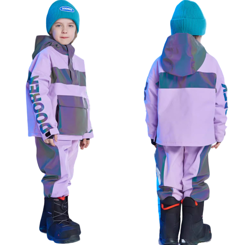 Doorek - Sky Blue Stripe Kids Reflective Suit