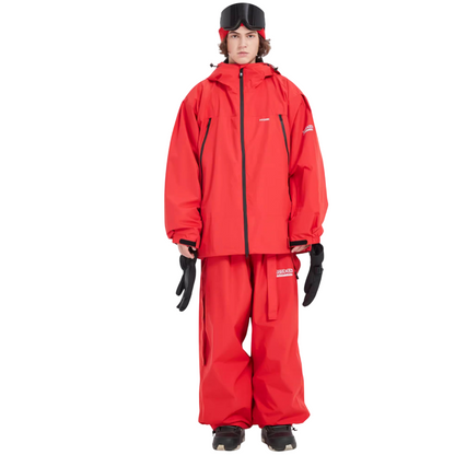 Doorek - 3L Rabbit Ears Hooded Ski Suit Set --Men's