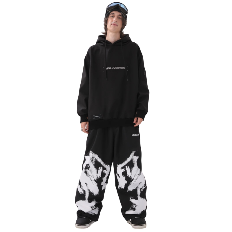 Molocoster 3L black&white Graffti Snow Pants--Women's