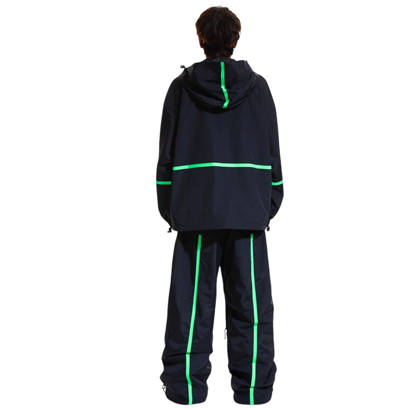 Molocoster Fluorescent striped ski suit--Men's