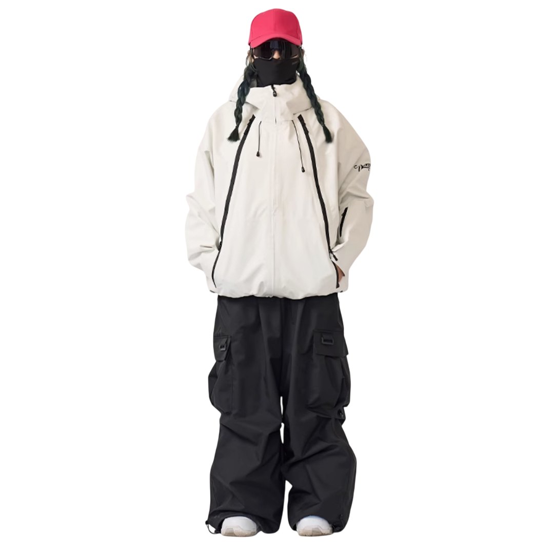 Doorek -Baggy Cargo Ski Pants with Large Pockets --Men's