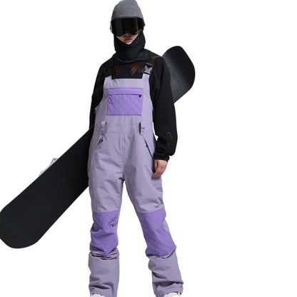 Gsou Snow - Snow Colorblock Snowboard Bibs - Women's