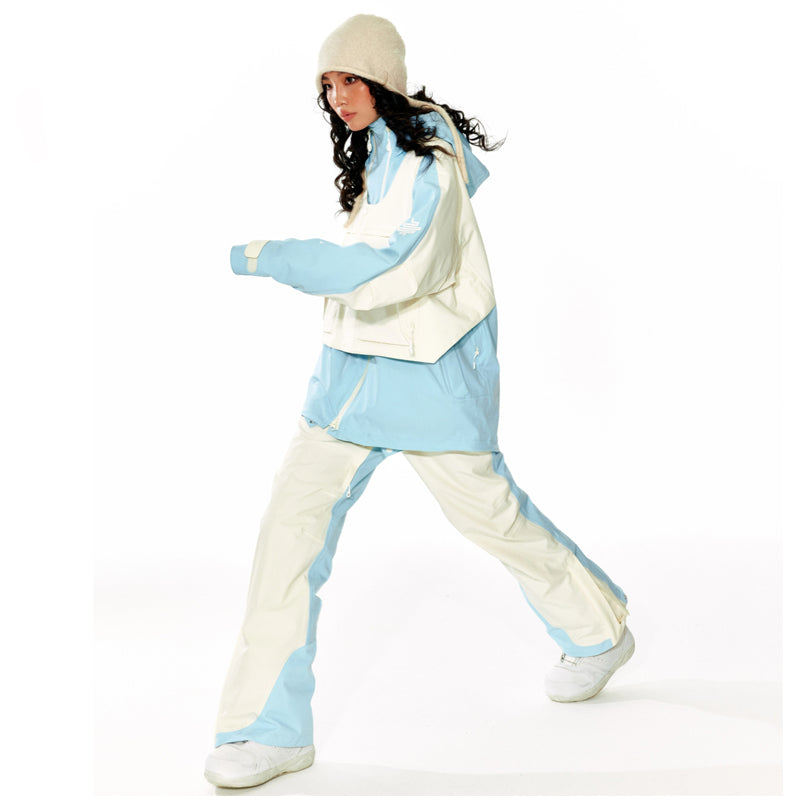LITAN -  Macaron  faux two-piece Snow Jacket  --Women's