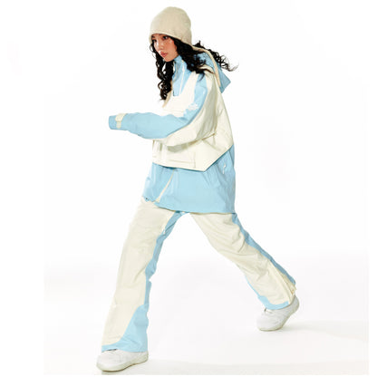 LITAN -  Macaron  faux two-piece Snow Jacket  --Women's