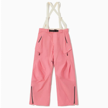 LITAN - Macarons Gradient Color Mountain Snow Bibs --Women's