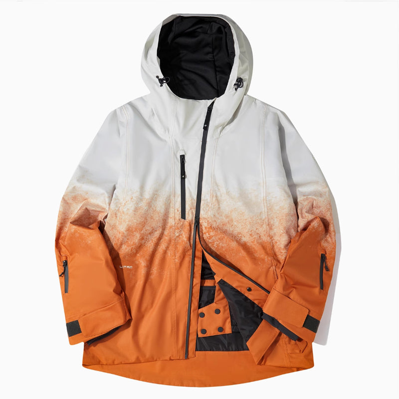 LITAN - Outdoor Orange Gradient Ski Jacket --Women's