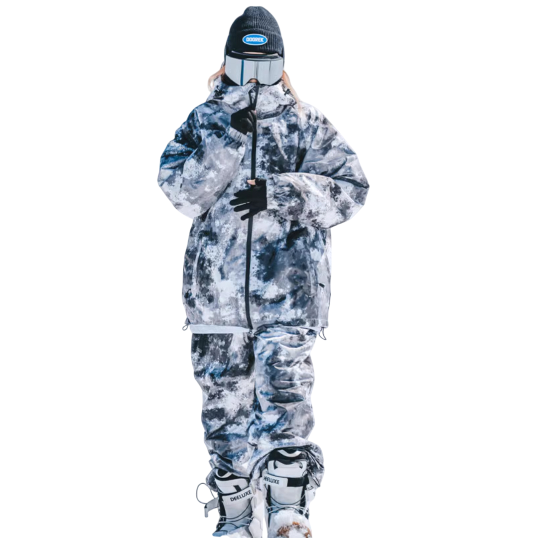 Doorek - Retro tie-dye snowsuit --Women's