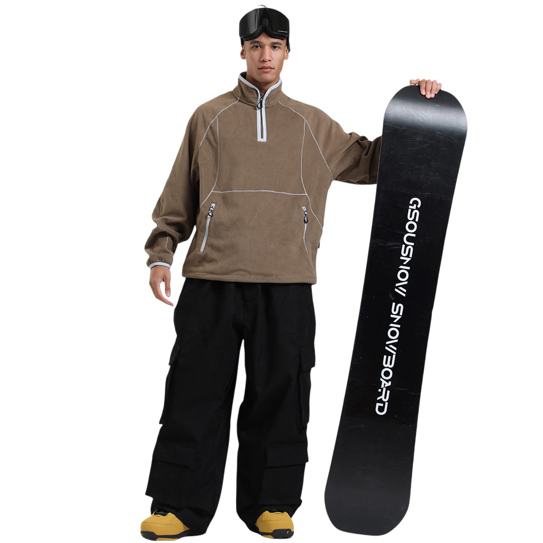 Gsou Snow- Baggy Multi-Pocket Corduroy Snow Pants --Men's