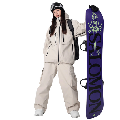 Searipe -3L cargo pocket baggy Snow Suit --Women's