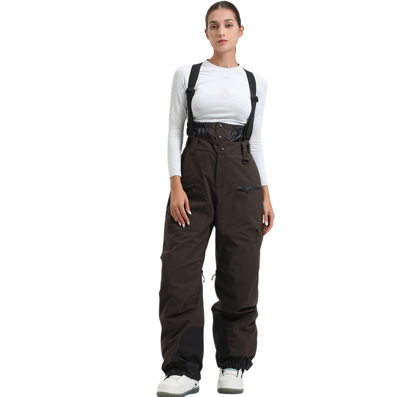 Gsou Snow-Insulated Baggy Snow Pants With Detachable Suspenders --Women's