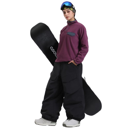 Gsou Snow-  Baggy Utility Wear-resistant Snow Pants --Women's