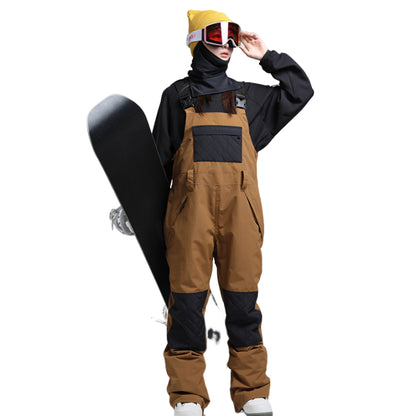 Gsou Snow - Snow Colorblock Snowboard Bibs - Men's