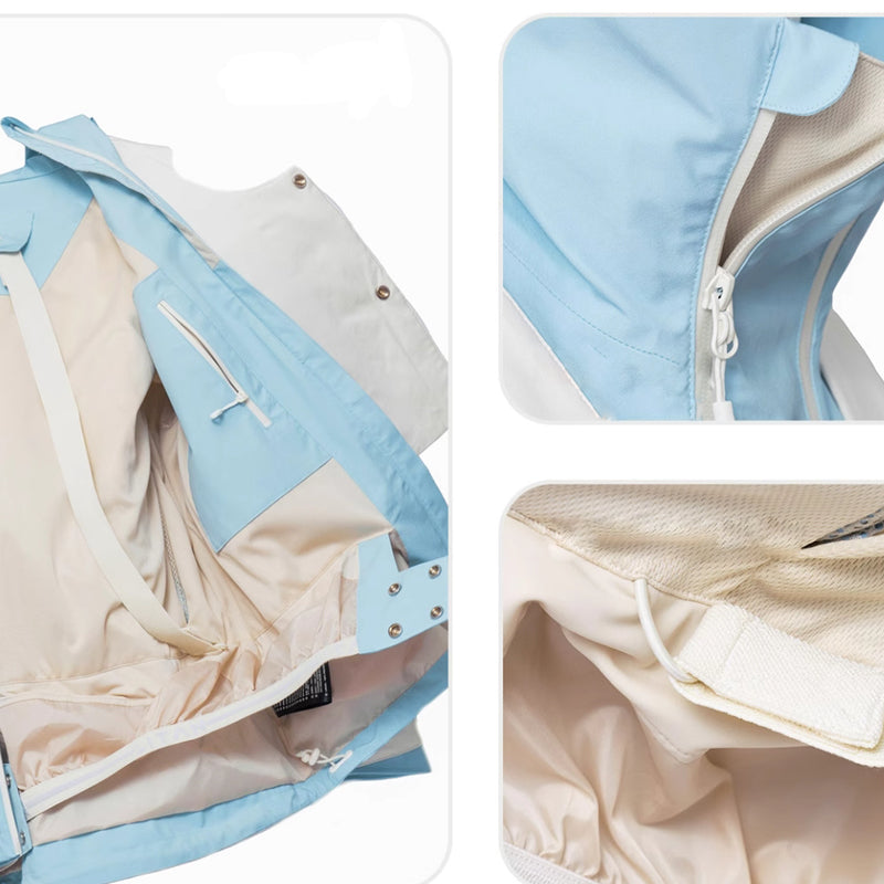 LITAN -  Macaron  faux two-piece Snow Jacket  --Women's