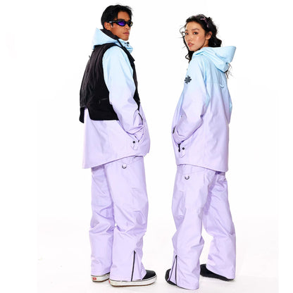 LITAN - Outdoor Suspender Purple snow pants --Men's