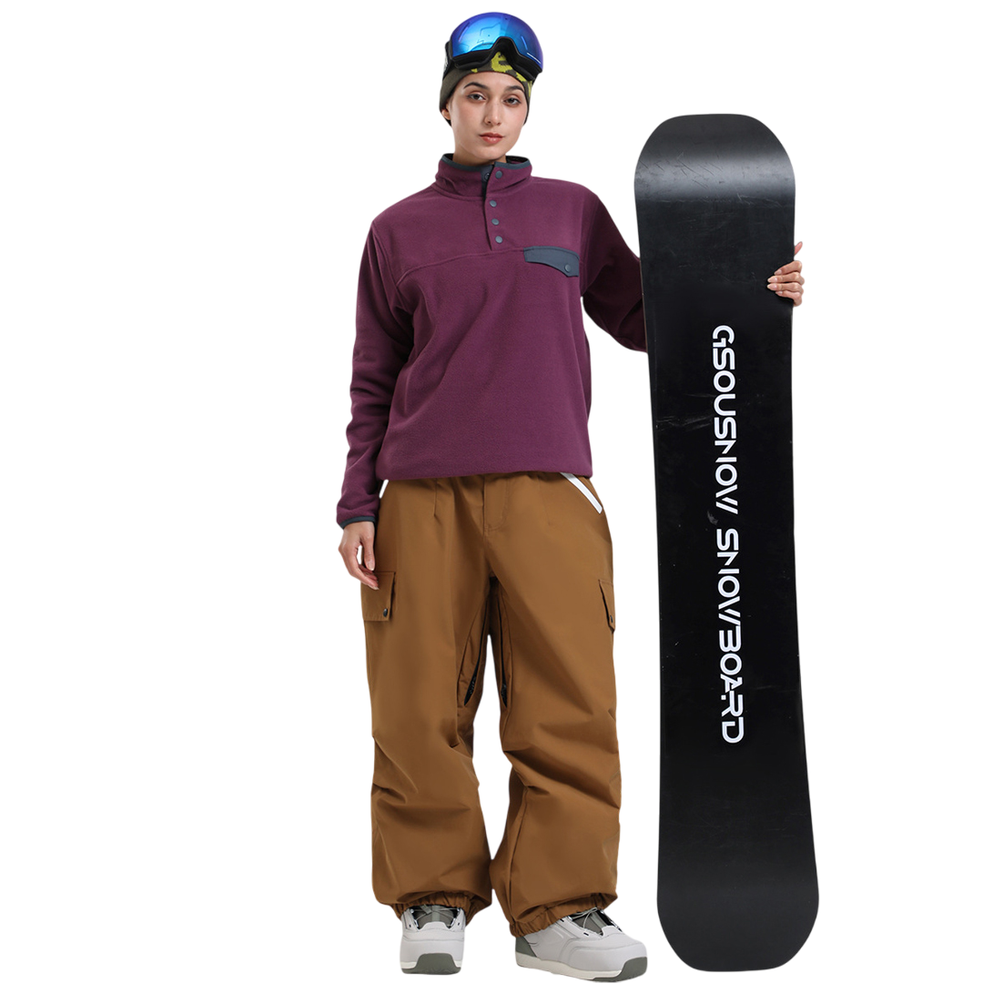 Gsou Snow-Wear-resistant Waterproof Baggy Snow Pants --Women's