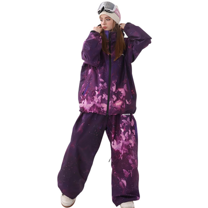Molocoster --Fantasy Purple Butterfly Ski Suit--Men's