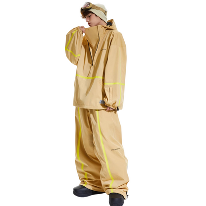 Molocoster Fluorescent striped ski suit--Men's