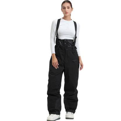 Gsou Snow-Insulated Baggy Snow Pants With Detachable Suspenders --Women's