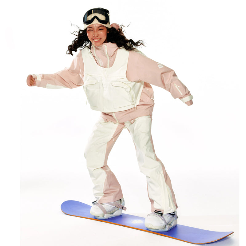 LITAN -  Macaron  faux two-piece Snow Jacket  --Women's
