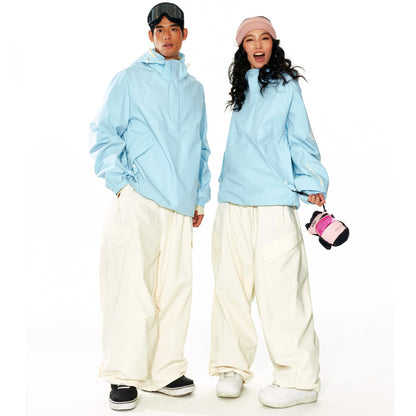 LITAN - White Baggy Snow Pants --Women's