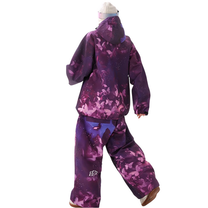 Molocoster --Fantasy Purple Butterfly Ski Suit--Men's