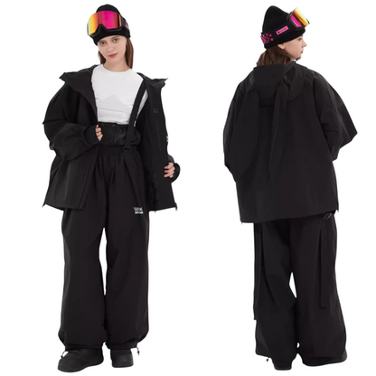 Doorek - 3L Rabbit Ears Hooded Ski Suit Set --Women's