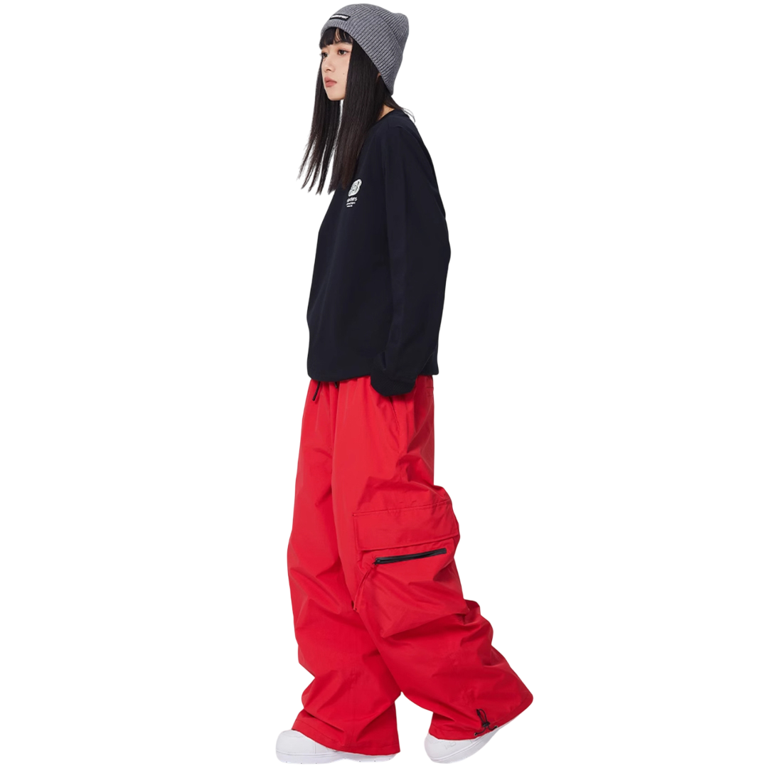 Searipe -Zip Pocket Baggy Snowboard pants --Women's