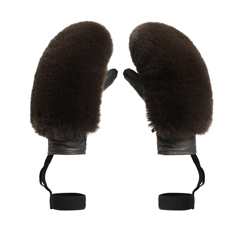 Gsou Snow- Elegant Faux-Fur Mittens