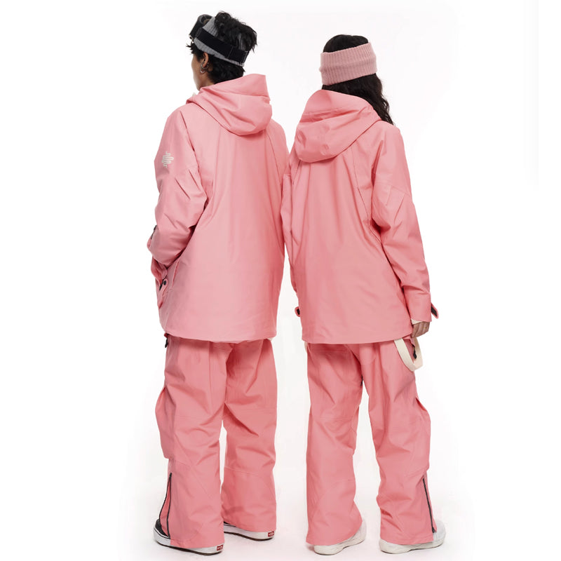 LITAN - Macarons Gradient Color Mountain Snow Bibs --Women's