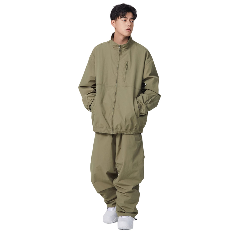 Searipe - Baggy Style Monochrome Shell Snow Suit - Women's