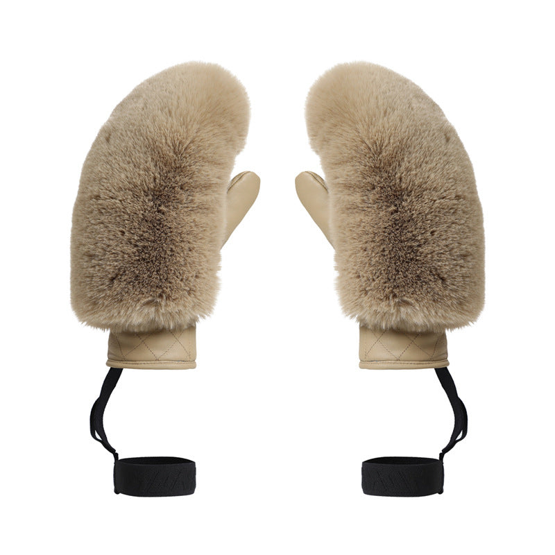 Gsou Snow- Elegant Faux-Fur Mittens