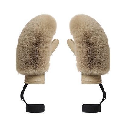 Gsou Snow- Elegant Faux-Fur Mittens