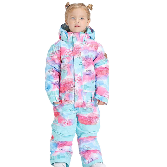 Gsou Snow - Pink/Blue Snow Kids Cutie Ski One Piece