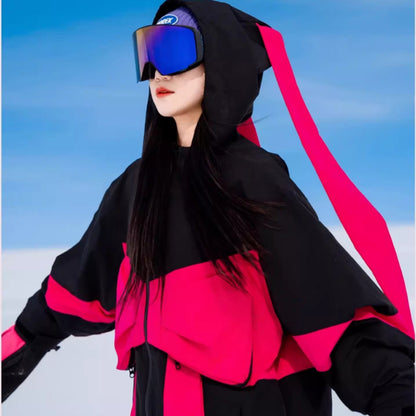 Doorek - Women's Oversized Bow Tie Ski Jacket