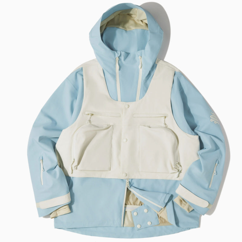 LITAN -  Macaron  faux two-piece Snow Jacket  --Women's