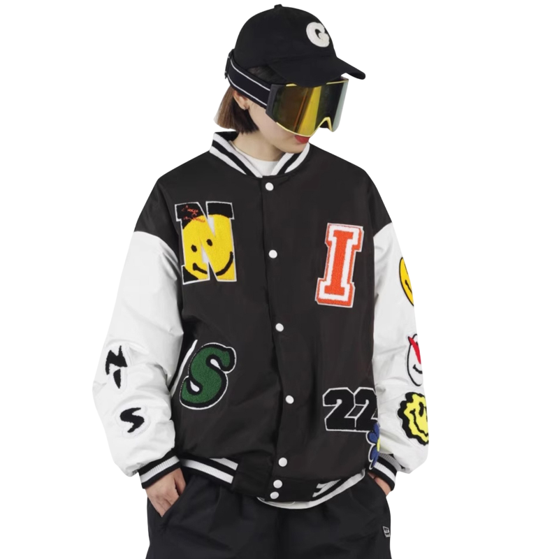 Nowinsnow -Smiley Baseball Snow Jacket--Men's