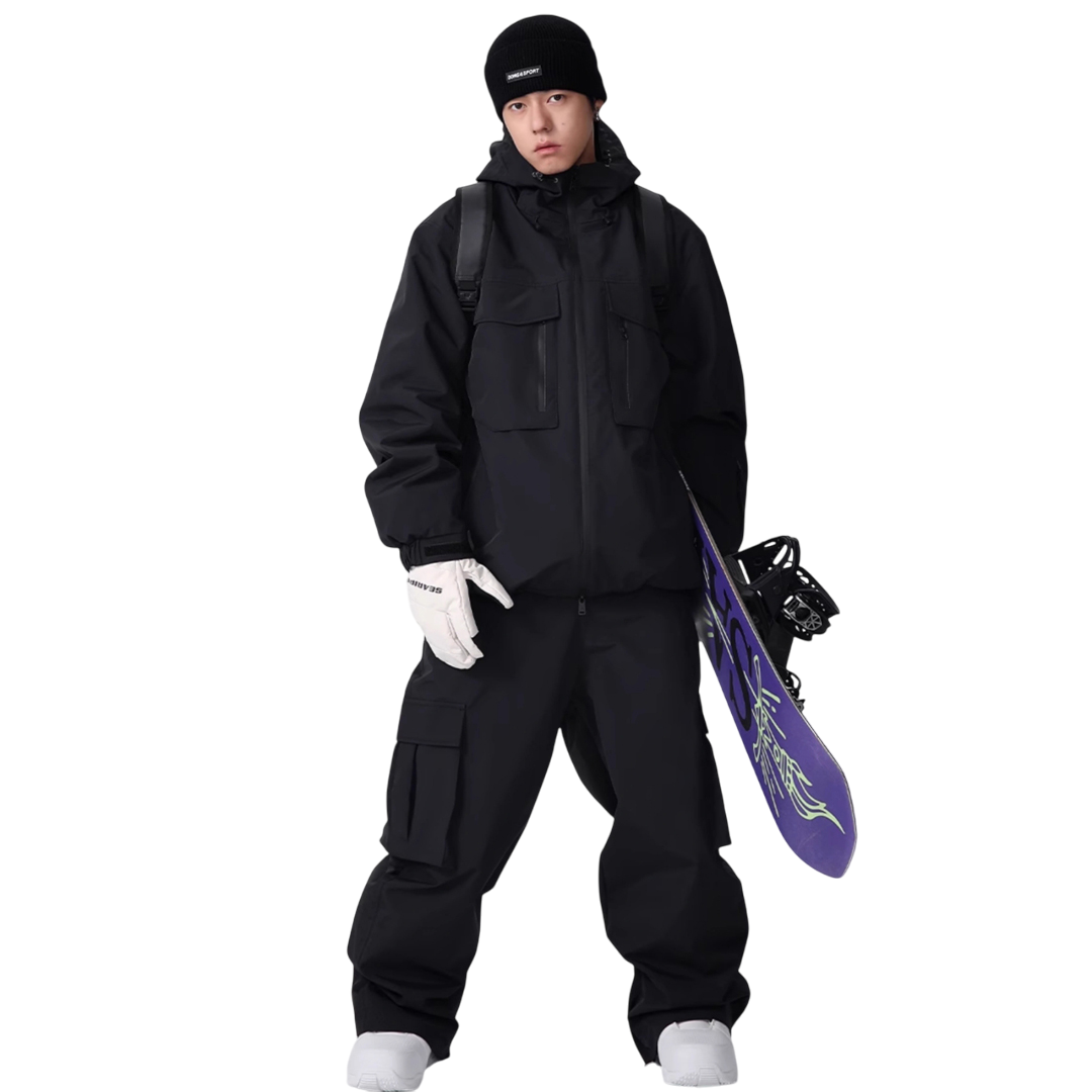 Searipe -3L cargo pocket baggy Snow Suit --Men's