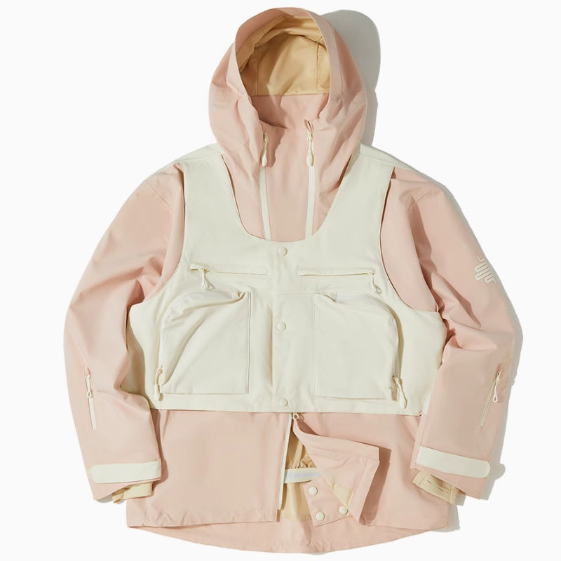 LITAN -  Macaron  faux two-piece Snow Jacket  --Women's