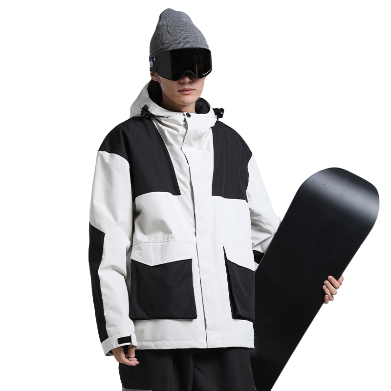 Gsou Snow - Green/Black Snow Colorblock Cargo Snow Jacket - Women's