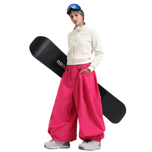 Gsou Snow- Drawstring Baggy Snow Pants --Women's