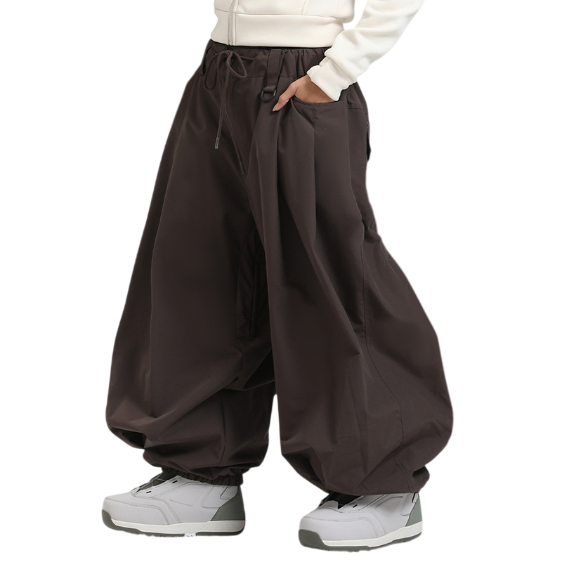 Gsou Snow- Drawstring Baggy Snow Pants --Women's