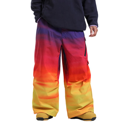 Gsou Snow- Rainbow Baggy Snow Pants--Men's