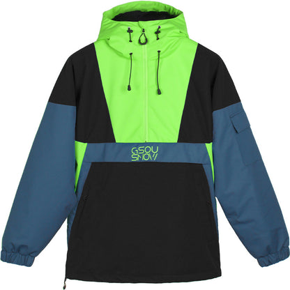 Gsou Snow - Blue/Purple Snow Reflective Snowboarding Jackets - Men's