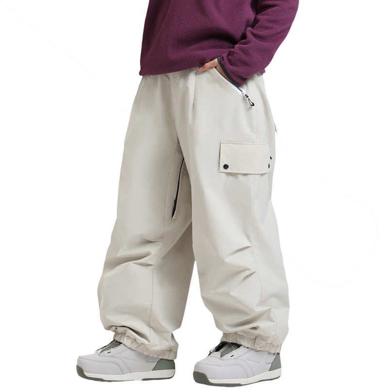 Gsou Snow-Wear-resistant Waterproof Baggy Snow Pants --Men's