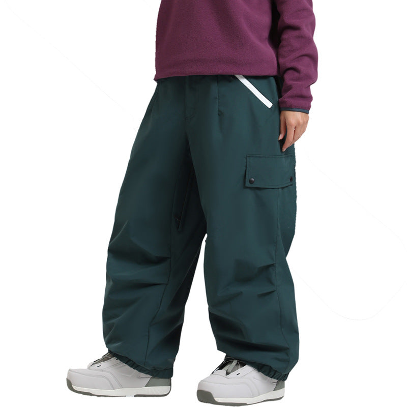 Gsou Snow-Wear-resistant Waterproof Baggy Snow Pants --Women's