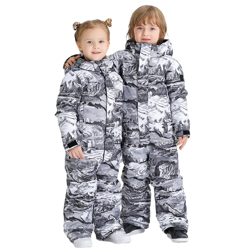 Gsou Snow - Grey Camouflage Snowgrey Kids One Piece