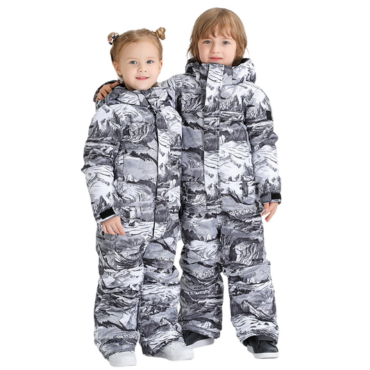 Gsou Snow - Grey Camouflage Snowgrey Kids One Piece